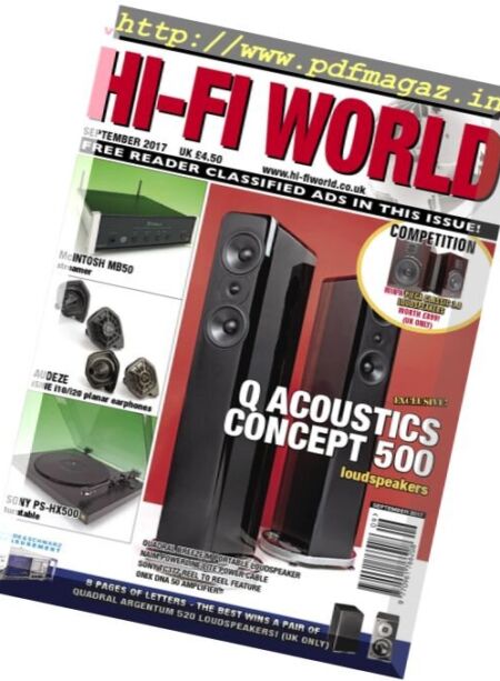 Hi-Fi World – September 2017 Cover