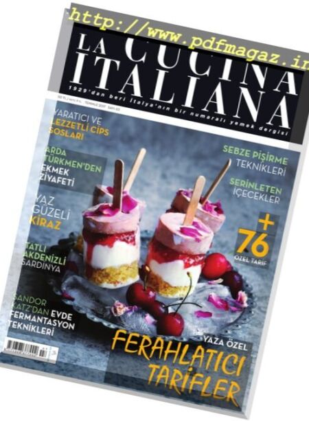 La Cucina Italiana Turkey – Temmuz 2017 Cover