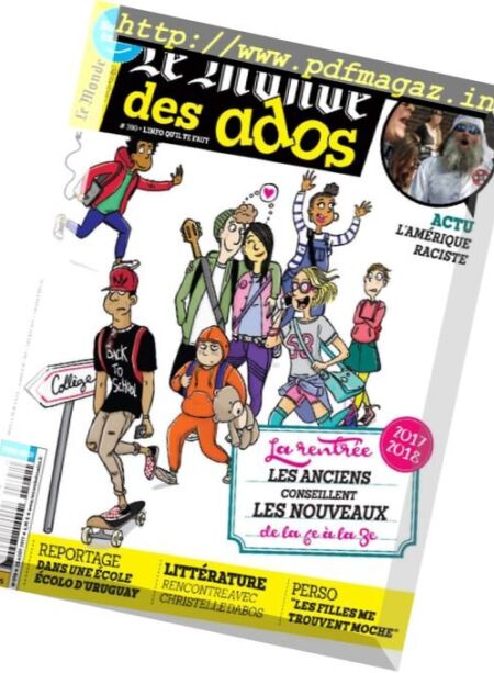 Le Monde des Ados – 23 Aout 2017 Cover