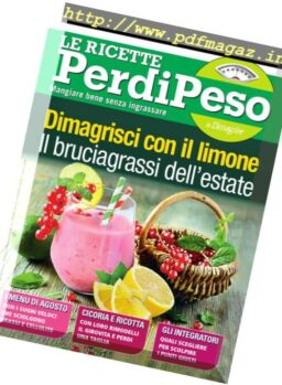 Le Ricette PerdiPeso – Agosto 2017