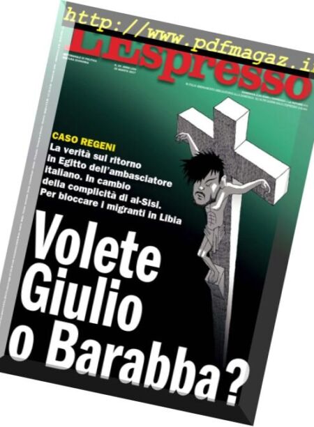 L’Espresso – 20 Agosto 2017 Cover