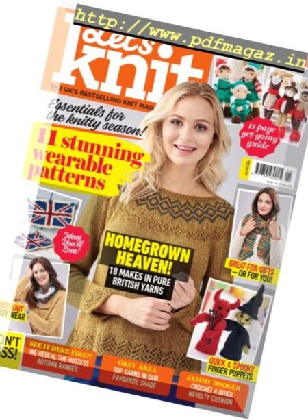 Let’s Knit – October 2017 Cover