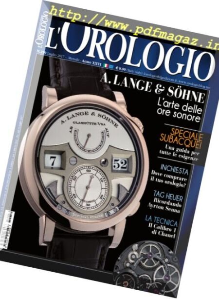 l’Orologio – Luglio 2017 Cover