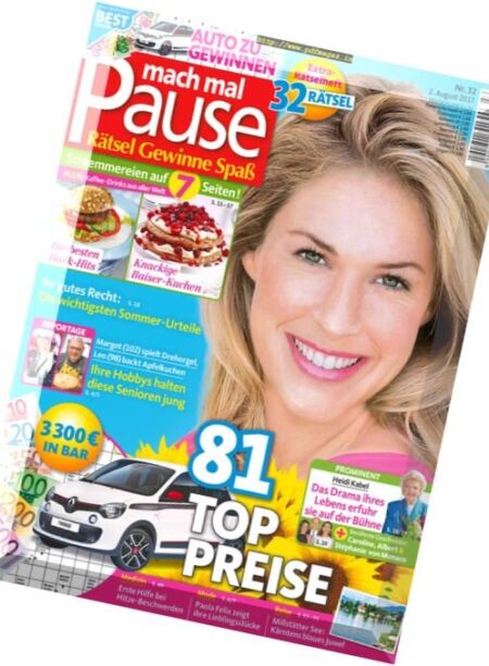 Mach mal Pause – 2 August 2017 Cover
