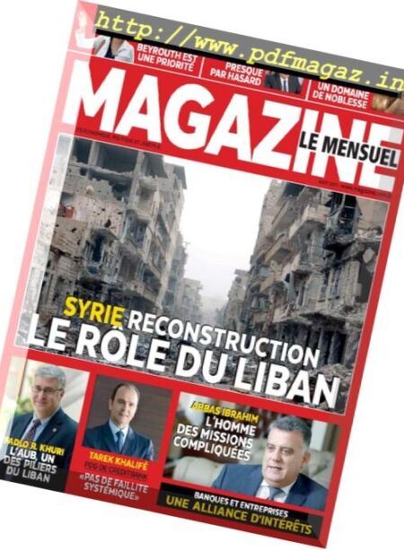 Magazine Le Mensuel – Aout 2017 Cover