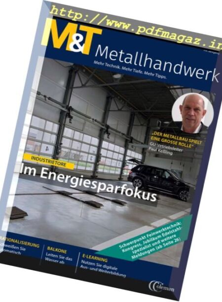 M&T Metallhandwerk – Nr.8 2017 Cover