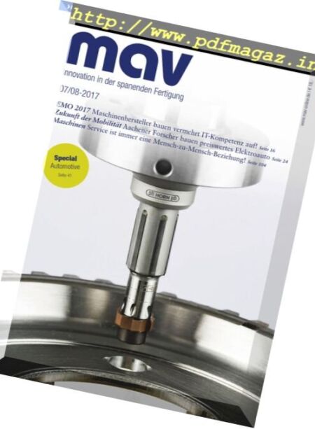 MAV – Juli-August 2017 Cover