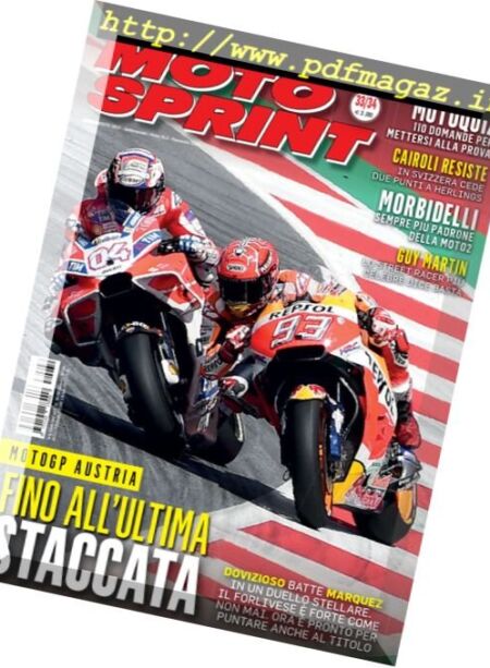 Moto Sprint – 15-28 Agosto 2017 Cover