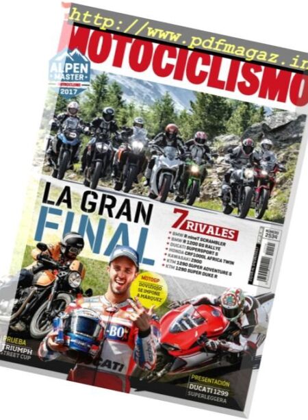 Motociclismo Spain – 22 Agosto – 4 Septiembre 2017 Cover