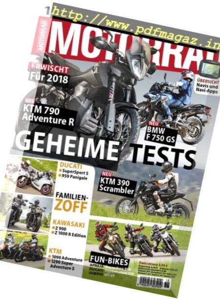 Motorrad – 18 August 2017 Cover