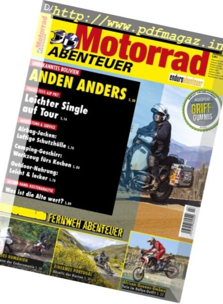 Motorrad Abenteuer – Juli-August 2017 Cover