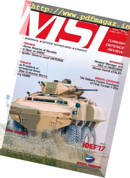 MSI Turkish Defence Review – August 2017 Cover