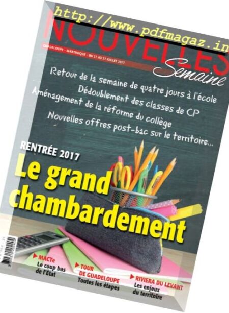 Nouvelles Semaine – 21 au 27 Juillet 2017 Cover