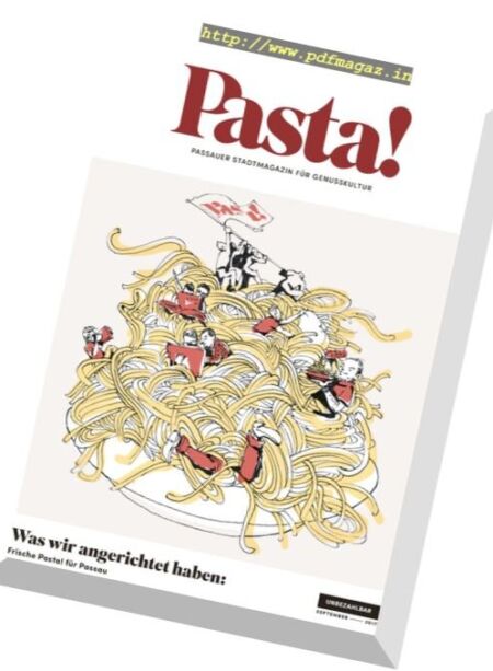 Pasta! – September 2017 Cover