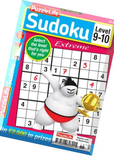 PuzzleLife Sudoku Extreme – Issue 15 2017 Cover