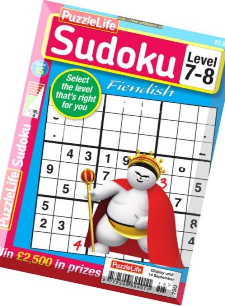 PuzzleLife Sudoku Fiendish – Issue 15 2017 Cover