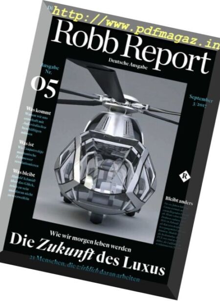 Robb Report Germany – September 2017 Cover
