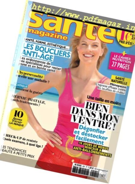 Sante Magazine – Septembre 2017 Cover