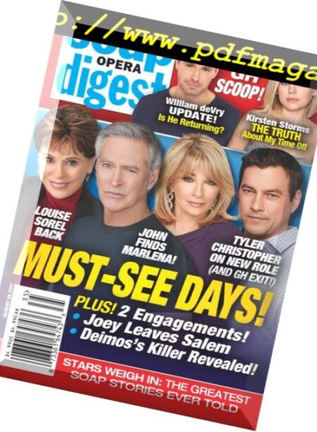 Soap Opera Digest – 28 August 2017 Cover