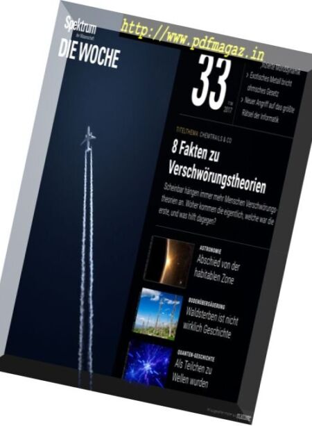 Spektrum Die Woche – 17 August 2017 Cover