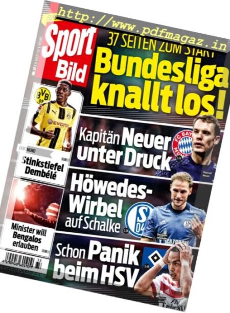 Sport Bild – 16 August 2017 Cover