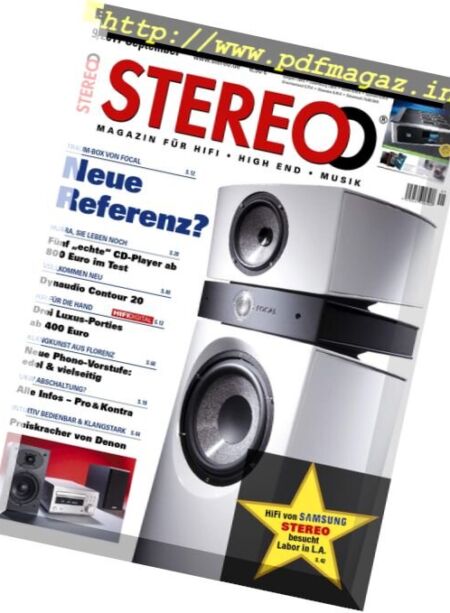 Stereo – September 2017 Cover