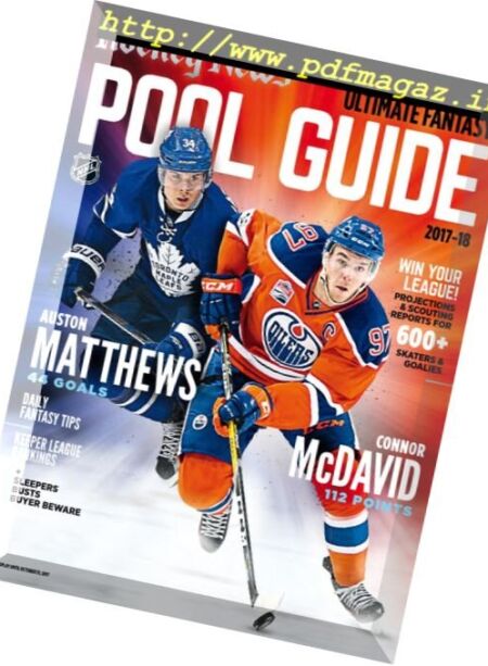 The Hockey News – Ultimate Fantasy Pool Guide 2017-2018 Cover