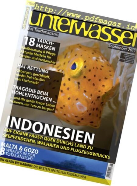 Unterwasser – September 2017 Cover