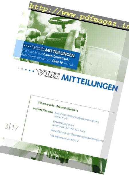VIK Mitteilungen – Nr.3 2017 Cover