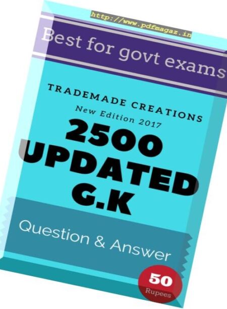 5000 GK Questions – August 2017 Cover