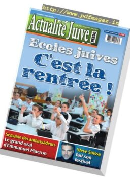 Actualite Juive – 31 Aout 2017