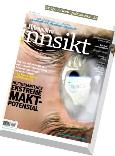 Aftenposten Innsikt – april 2016 Cover