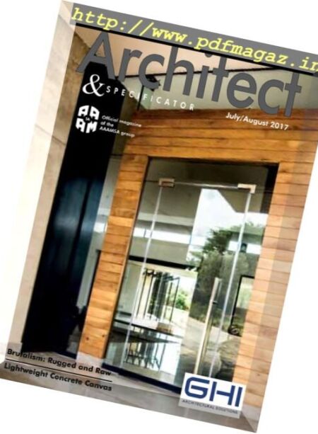 Architect & Specificator – July-August 2017 Cover