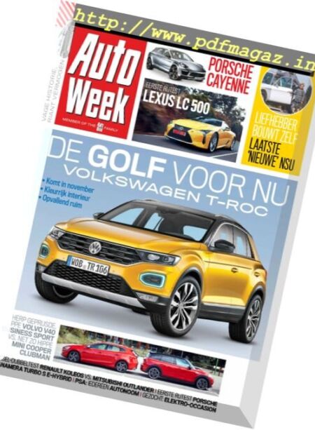 AutoWeek Netherlands – 30 Augustus – 6 September 2017 Cover