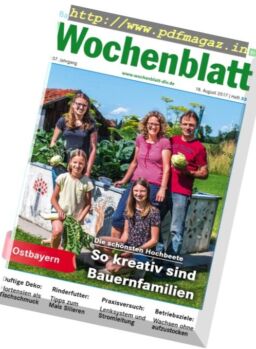 Bayerisches Landwirtschaftliches Wochenblatt – 18 August 2017