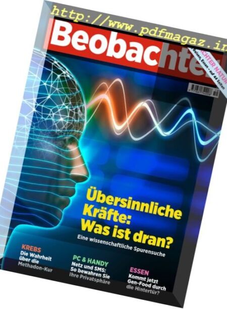 Beobachter – 1 September 2017 Cover