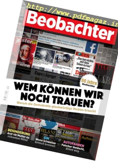 Beobachter – 15 September 2017 Cover