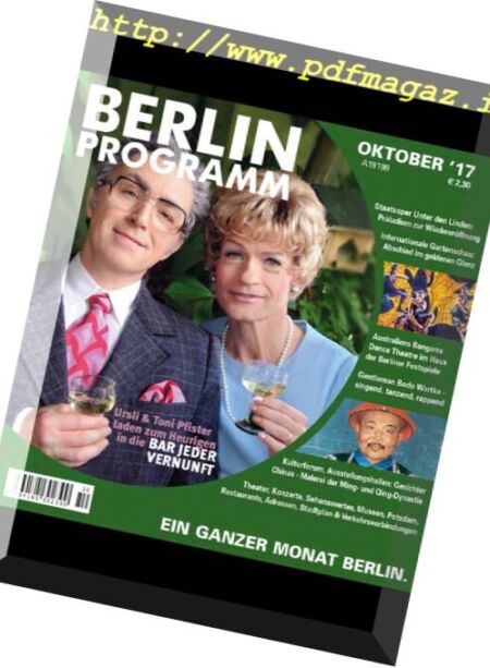 Berlin Programm – Oktober 2017 Cover