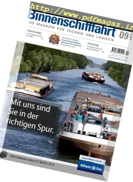 Binnenschifffahrt – September 2017 Cover