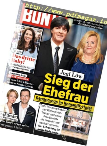 Bunte – 7 September 2017 Cover