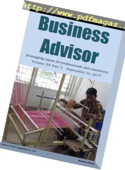 Business Advisor – 10 September 2017