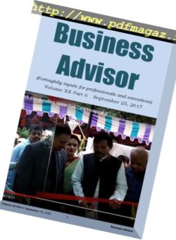 Business Advisor – 24 September 2017