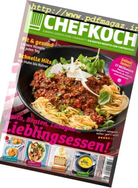 Chefkoch – Oktober 2017 Cover