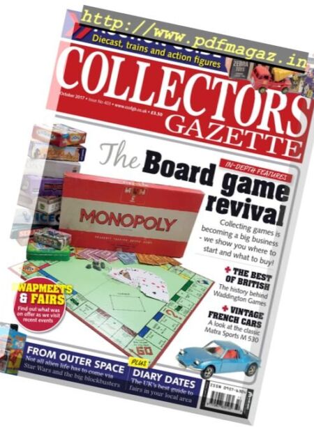 Collectors Gazette – October 2017 Cover