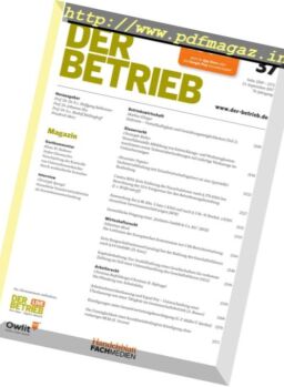 Der Betrieb – 15 September 2017