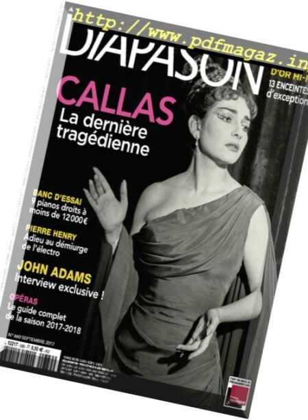 Diapason – Septembre 2017 Cover