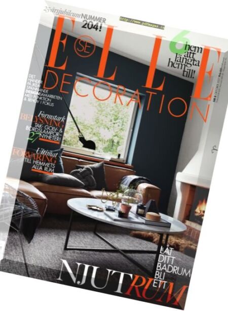Elle Decoration Sweden – Oktober 2017 Cover