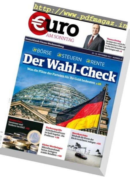 Euro am Sonntag – 16 September 2017 Cover