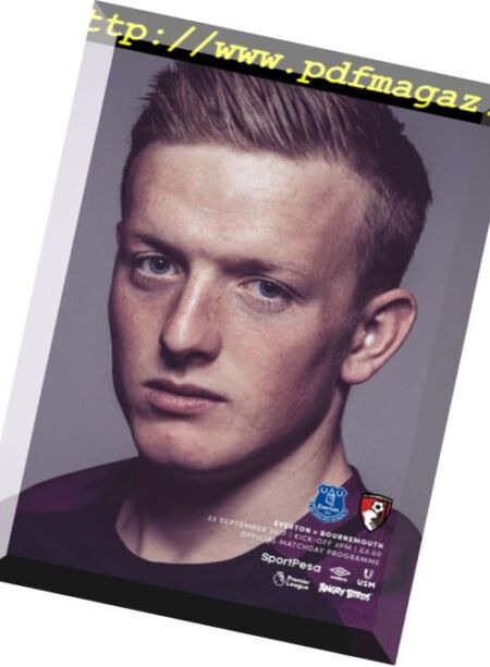 Everton Programmes – 23 September 2017 Cover