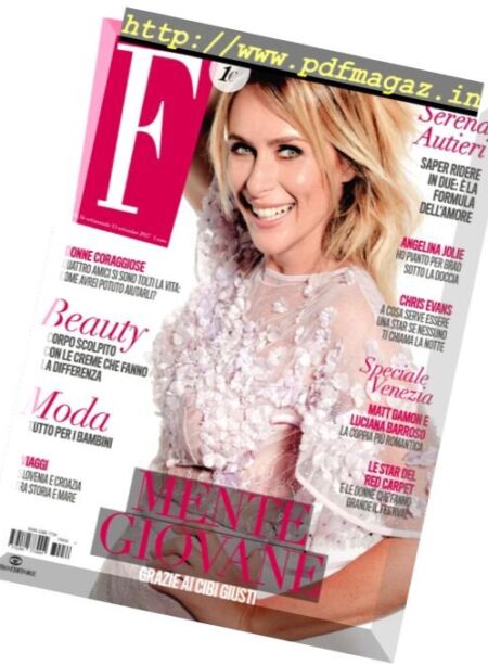 F – 13 Settembre 2017 Cover